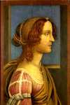 Follower of Sandro Botticelli - A Lady in Profile